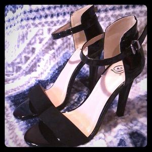Black Classy Ankle Strap Heels